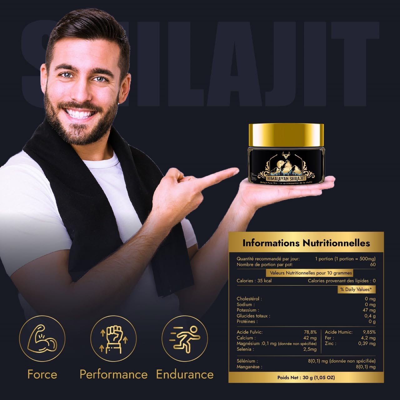 Shilajit Pur de l’Himalaya – Résine Bio Premium