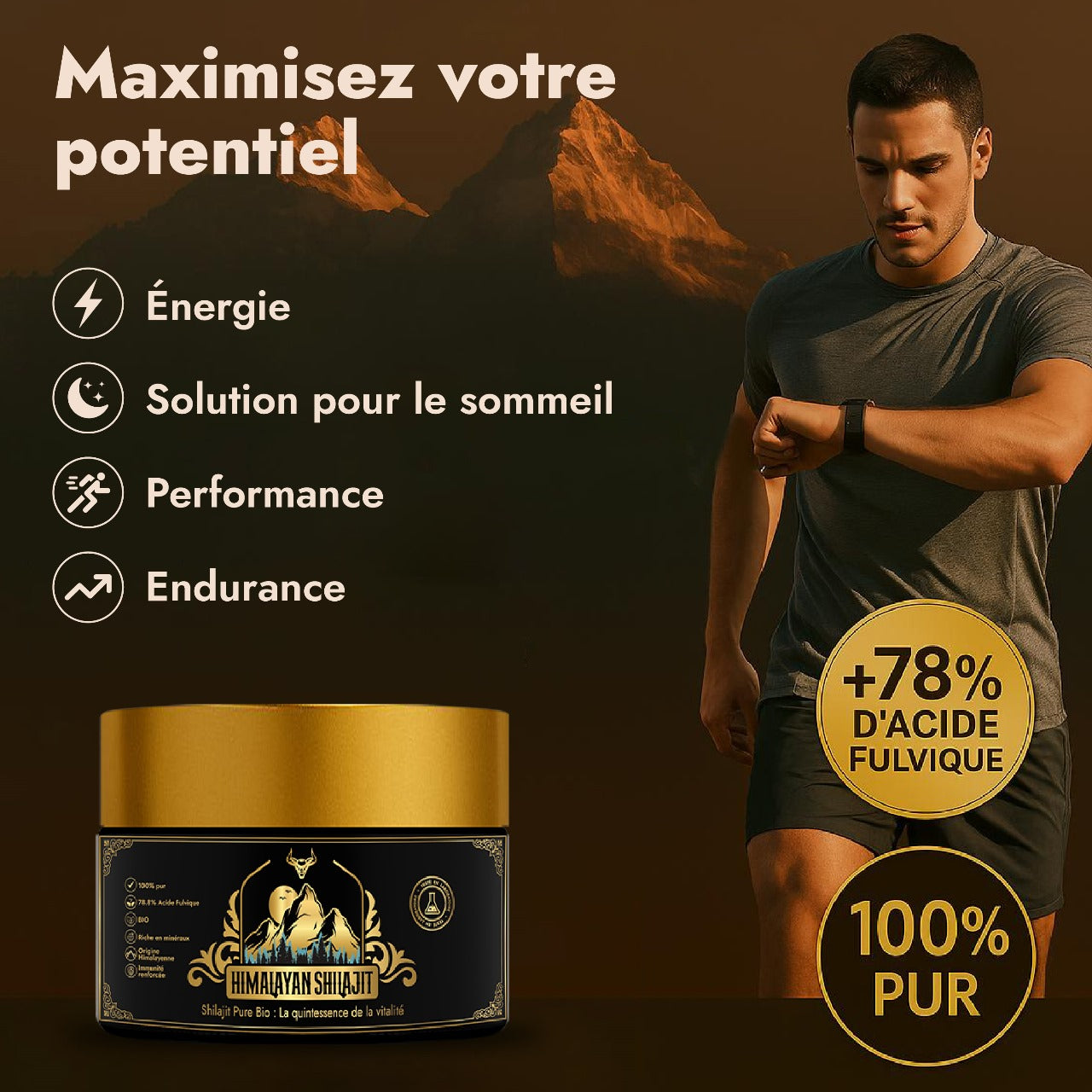 Shilajit Pur de l’Himalaya – Résine Bio Premium