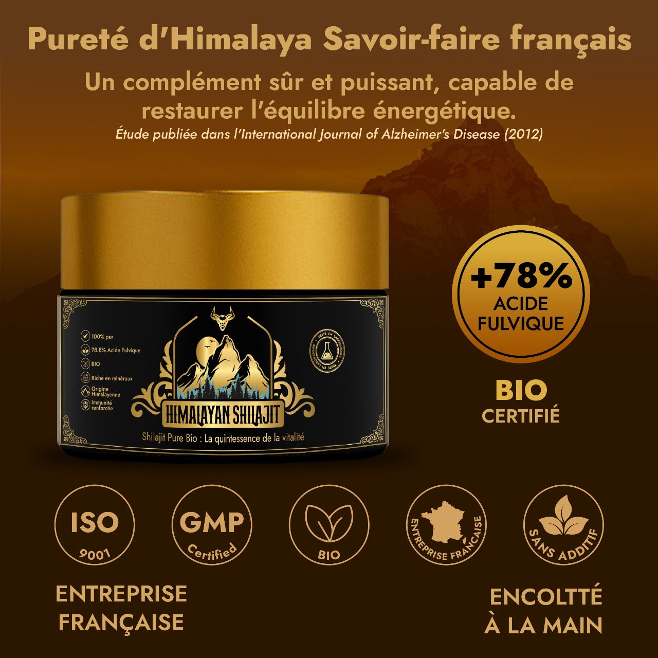 Shilajit Pur de l’Himalaya – Résine Bio Premium