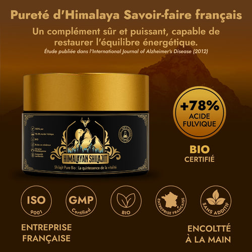 Shilajit Pur de l’Himalaya – Résine Bio Premium