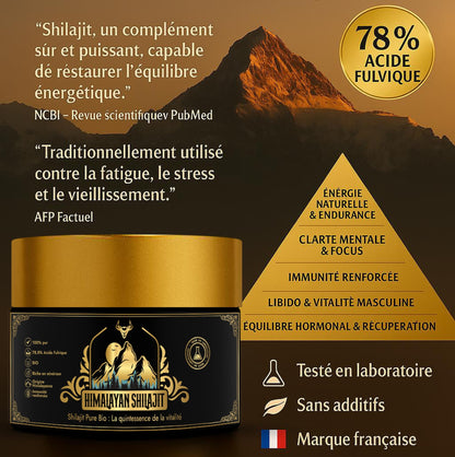 Shilajit Pur de l’Himalaya – Résine Bio Premium