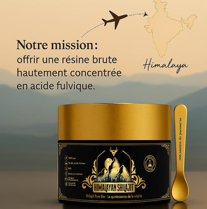 Shilajit Pur de l’Himalaya – Résine Bio Premium